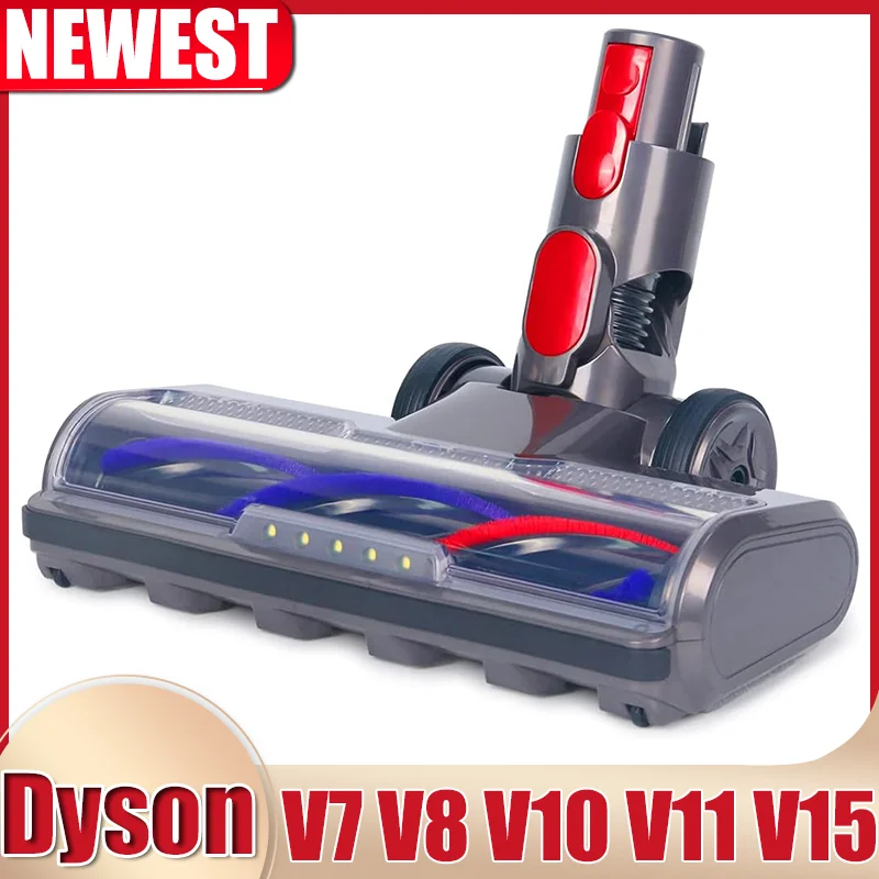 Cabezal de limpieza de accionamiento directo Compatible con Dyson V7, V8, V10, V11, V15, aspiradora para alfombras de pelo corto y suelos duros