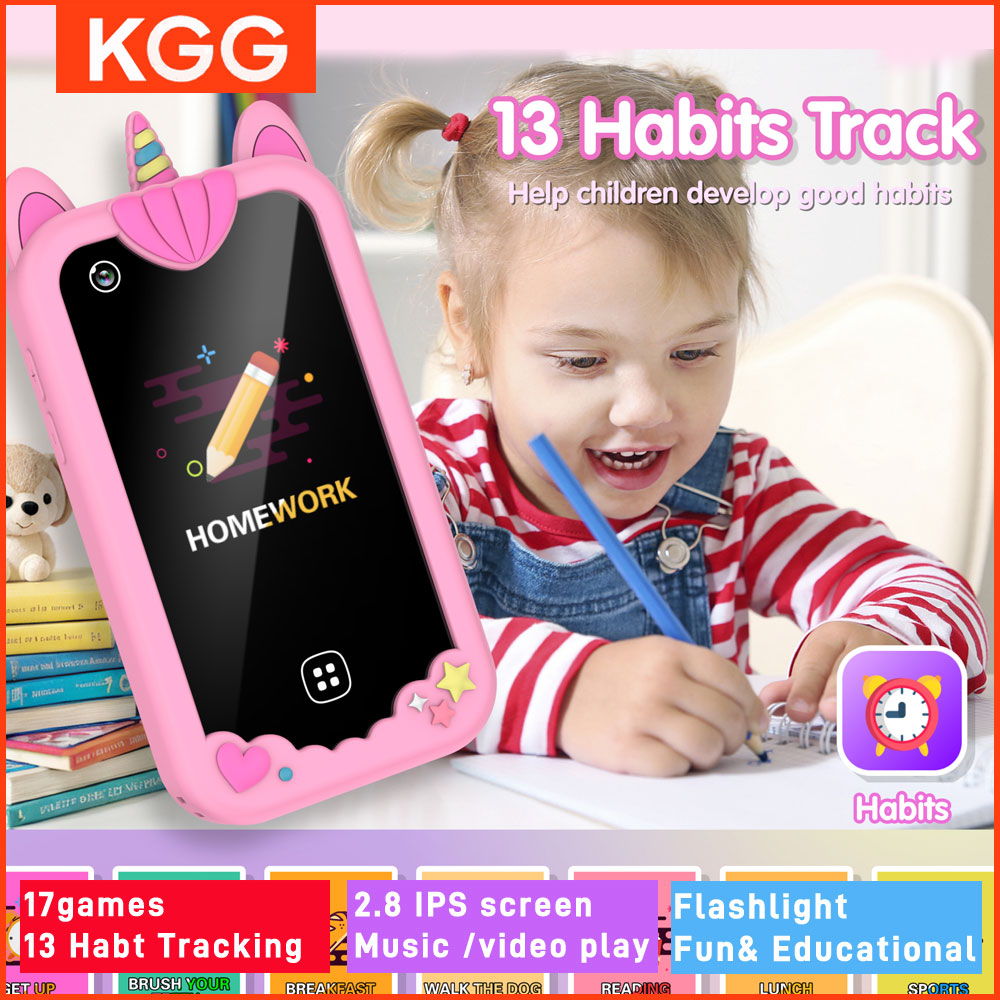 Mini-Kinder-Smartphone, 2,8 Zoll IPS, Dual-Kamera, Musik-Player, 17 Spiele, Lerntelefon für Kleinkinder, Kinder, Handy, Spielzeug, Geburtstagsgeschenke