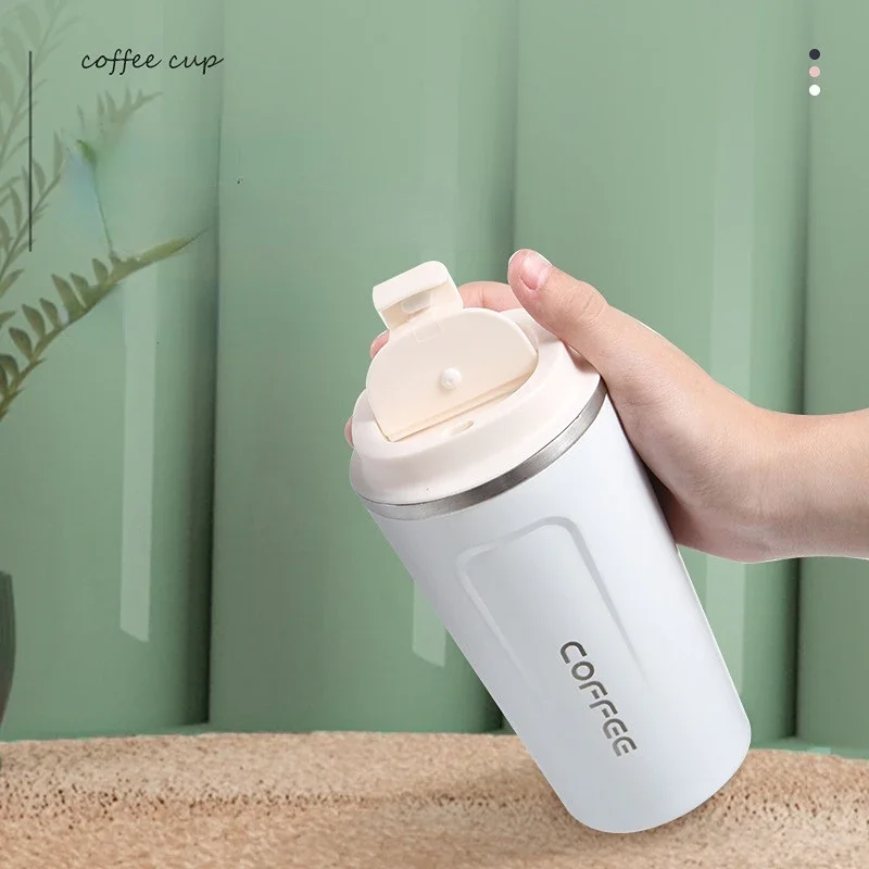 380/510ML roestvrijstalen thermische mok Thermo voor koffie Waterfles Lekvrij reisdrinkgerei Reizen thermische mok