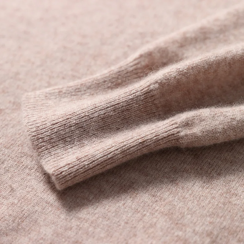 Herren-Pullover mit O-Ausschnitt aus 100 % reiner Wolle, einfarbig, große Größe, lockerer Freizeitpullover, Frühling und Herbst, kann im Freien, Kaschmirpullover sein