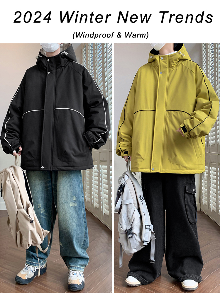 ฤดูหนาวผู้ชายเสื้อแจ็คเก็ต Thicken Parkas เกาหลีแฟชั่นขนาดใหญ่เสื้อ Hooded Windbreaker ความร้อนเสื้อแจ็คเก็ตขนาดใหญ่ 8XL