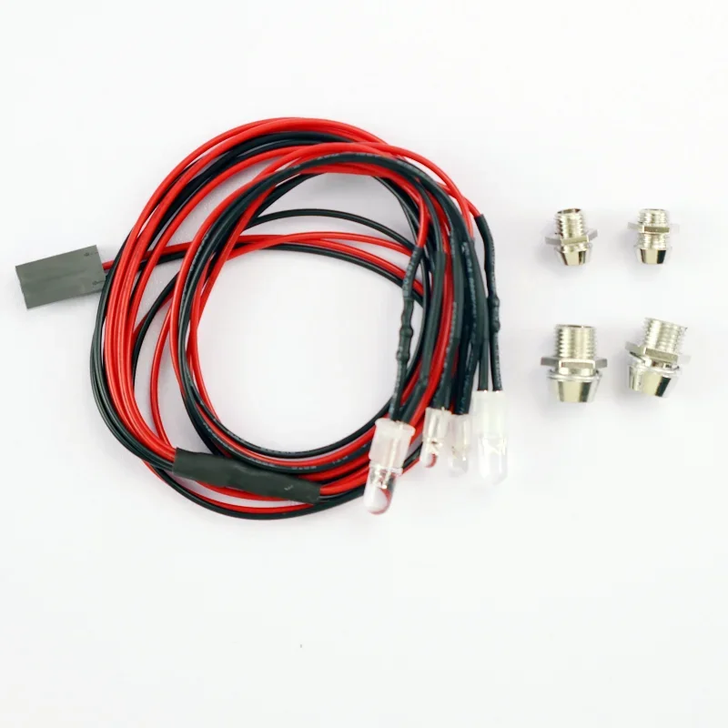 RC headlights 2/4/6/8 red white 3/5mm LED lights RC spotlight remote control front and tail lights