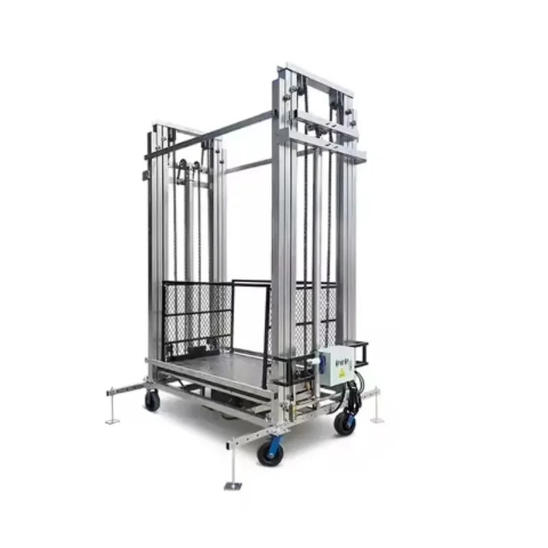 Warmwasser-Verzinkung, elektrischer hydraulischer Gerüst, Hebeplattform, 12 Meter hoch, mobiler Ziegellader, Fracht