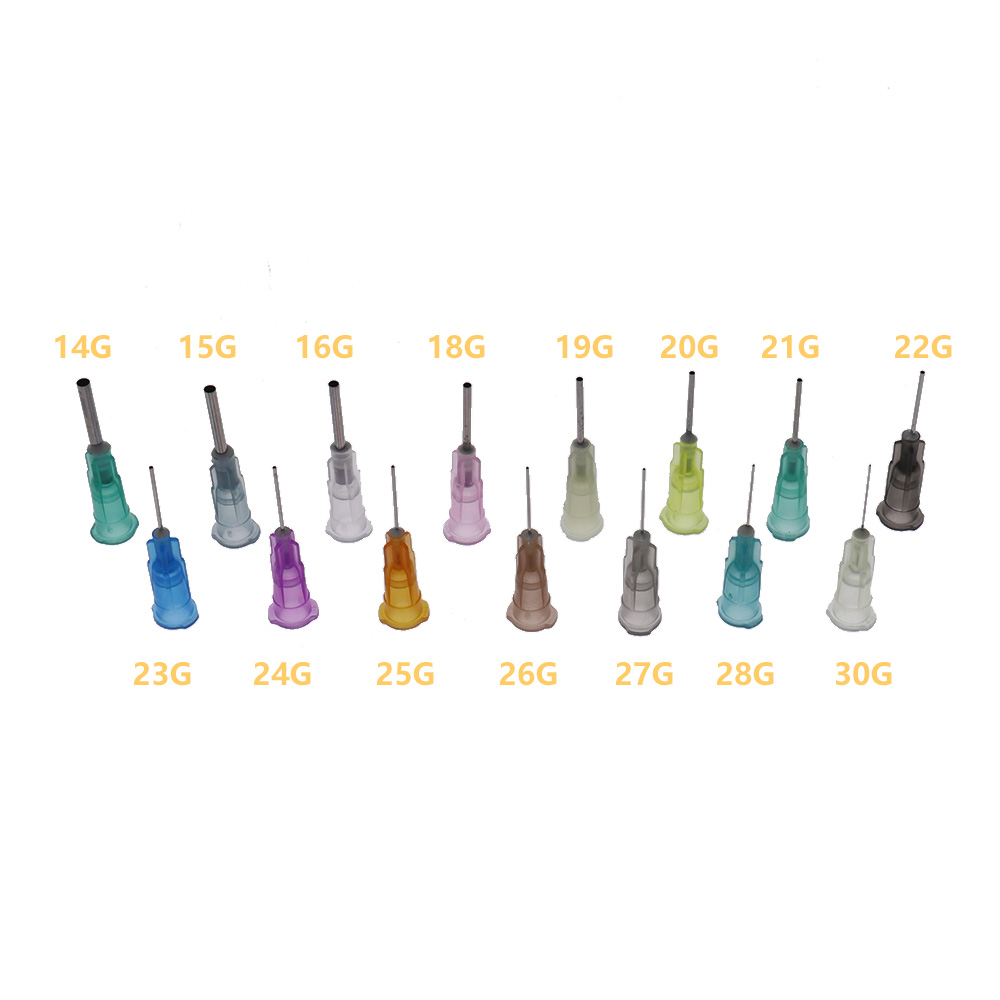 50pcs/Bag Straight Precision Liquid Syringe Dispenser Blunt Needles Tips 14/15/16/18/19/20/21/22/23/24/25/26/27/28/30G