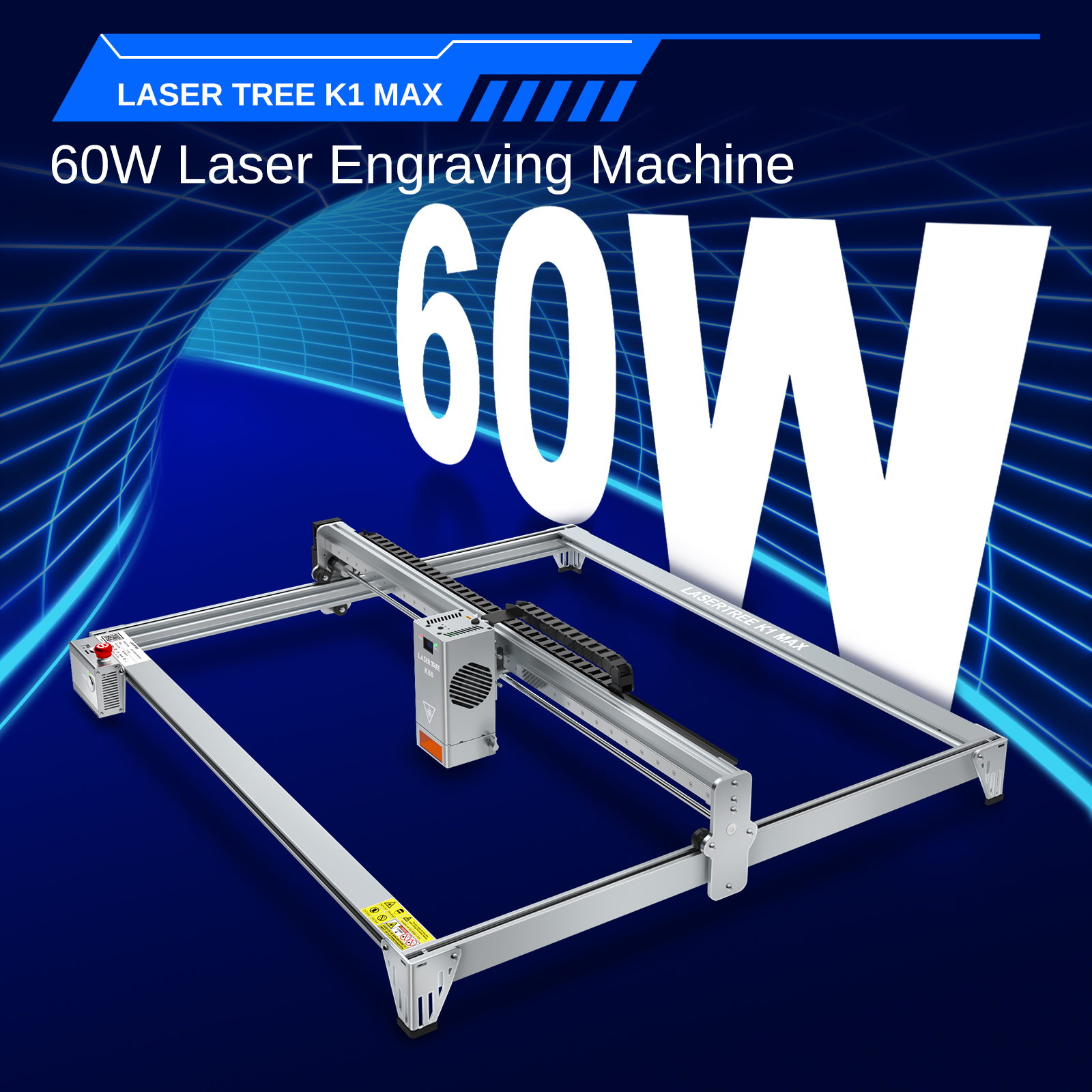 LASER TREE K1MAX 60W grabador láser libremente ajustable 20W/40W 60W módulo láser de potencia máquina cortadora de grabado herramientas de bricolaje