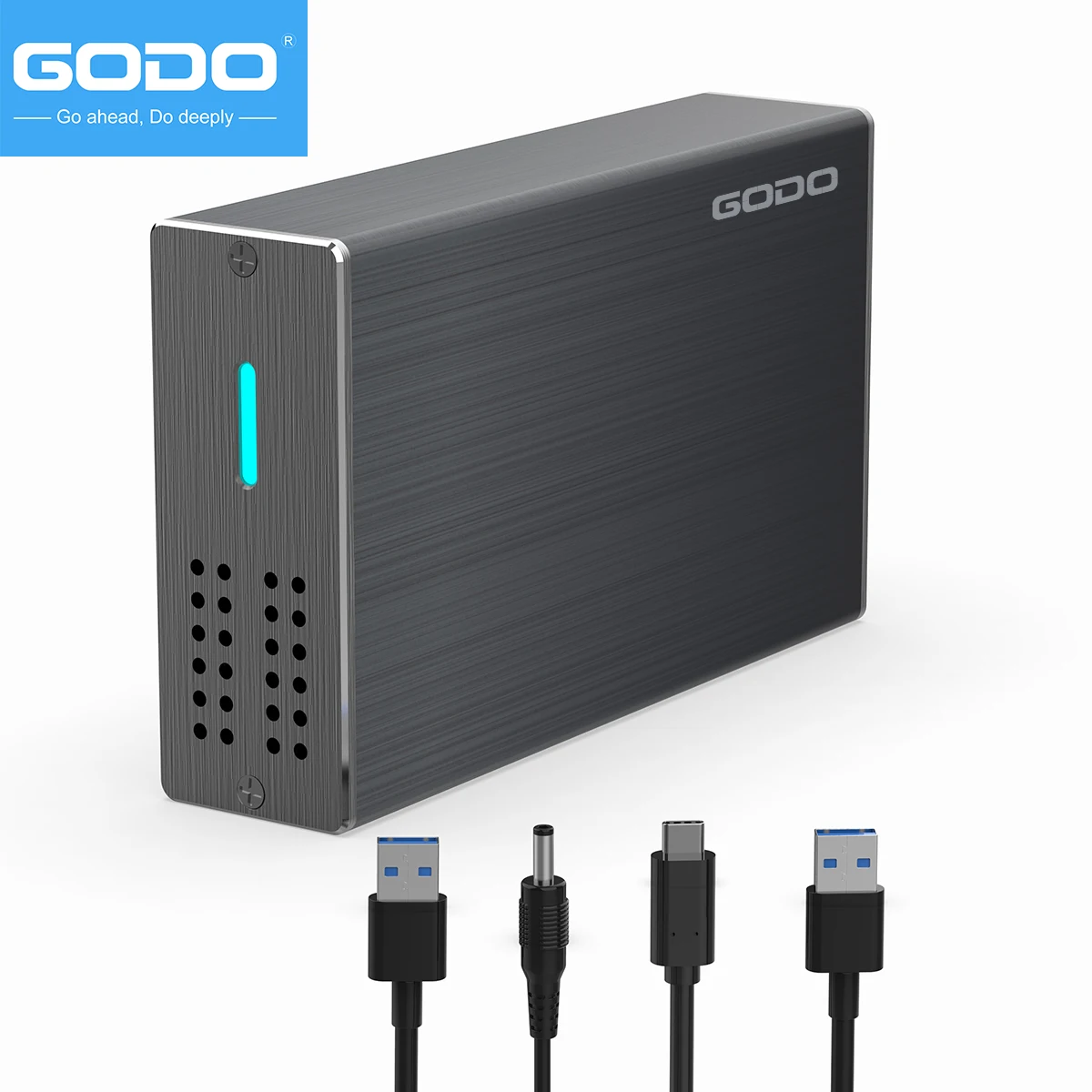 Корпус для жесткого диска GODO Dual Bay RAID, 2,5-дюймовый USB3.0 на 2,5-дюймовый жесткий диск SATA I/II/III SSD-накопители, внешний корпус RAID, поддержка UASP