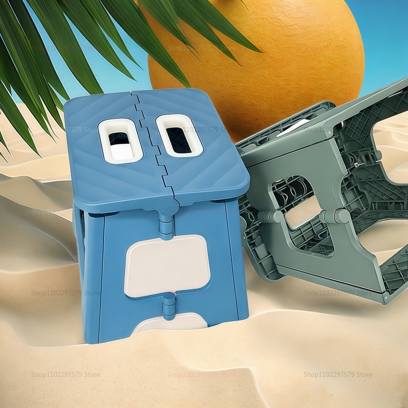 Lightweight Outdoor Camping Foldable Chair Thickened Plastic Beach Chair Carrying Stool Horse Stool Children's Chairs