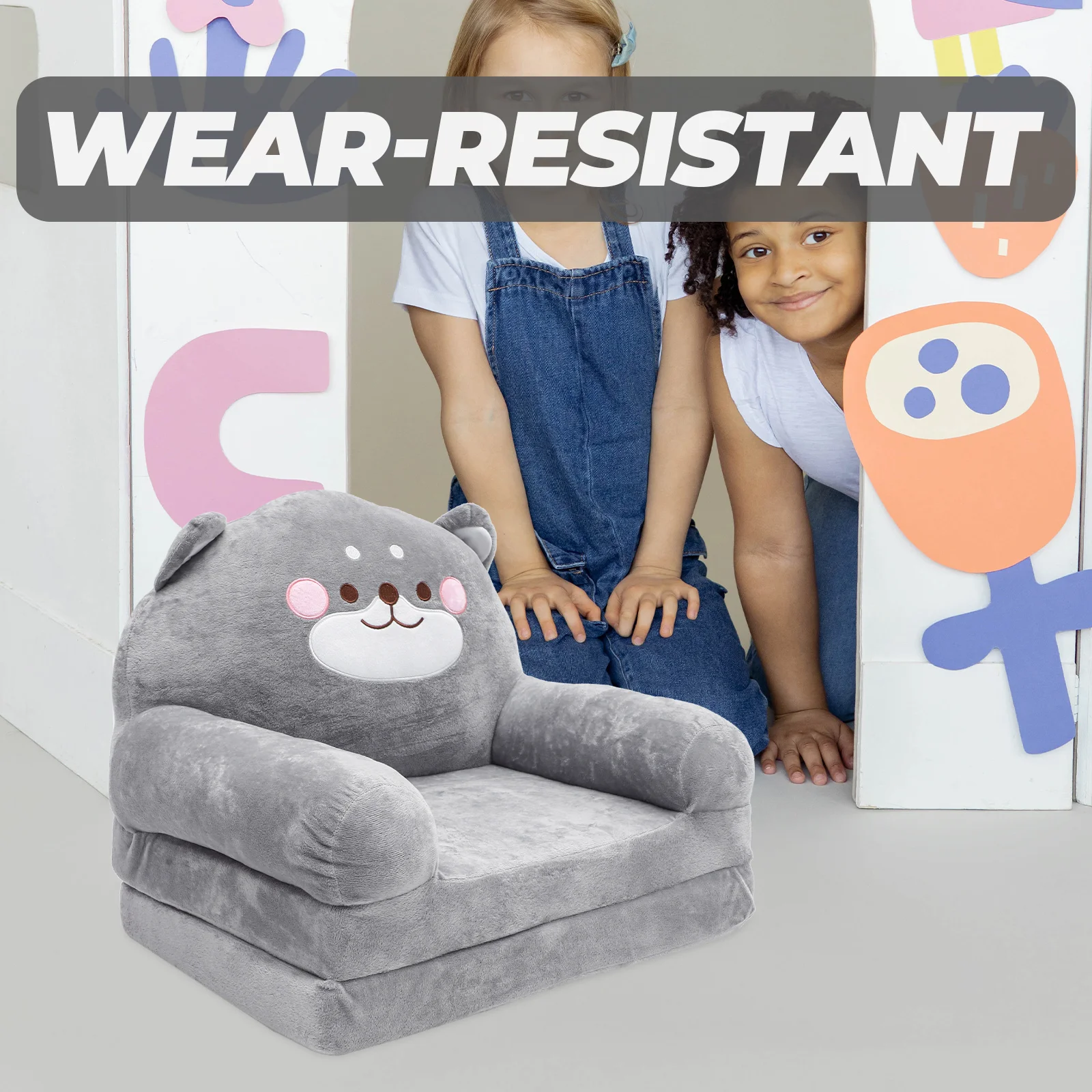 Sofá dobrável em formato de elefante, sofá para crianças, cadeira de pelúcia, assento para quarto infantil, desenho animado, móveis para berçário infantil