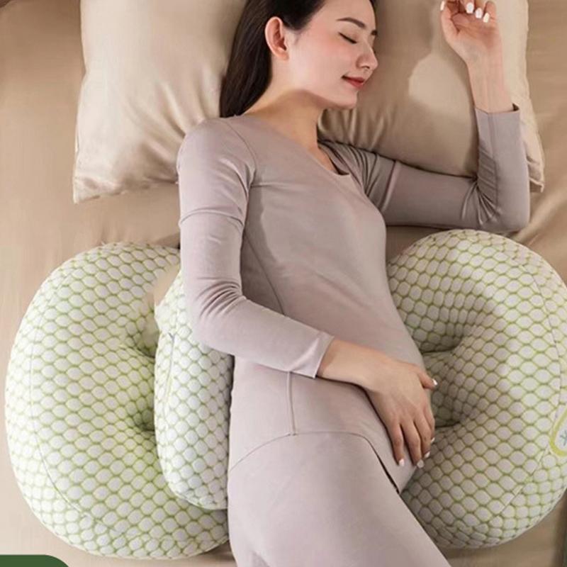 Almohada corporal para embarazadas, soporte para el vientre, cómoda almohada de maternidad ergonómica en forma de U, suministros para el embarazo de lado