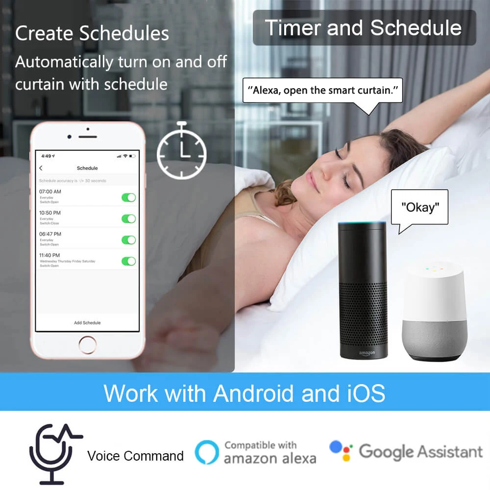 LoraTap Tuya Smart Life cortina persianas persiana enrollable interruptor módulo de relé aplicación remota Control funciona con el asistente de Google Alexa
