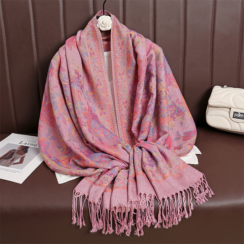Feminino paisley cachecol cashmere sentimento pashmina xales borla hijab cabeça envolve femme inverno cachecóis foulard bufanda 2024