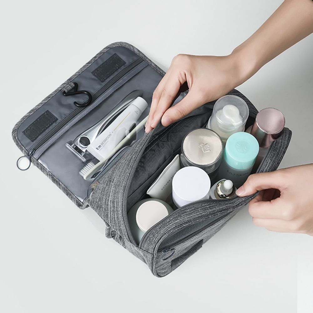 High Quality Travel Makeup Bags Women Waterproof Cosmetic Bag Toiletries Organizer Hanging Dry and Wet Separation Storage Bag