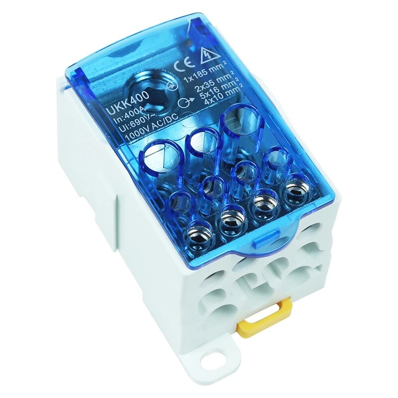 UKK80A Single-pole Splitter Box Large Current One into Multiple Branch Line Terminal Rail Splitter 125A 160A 250A