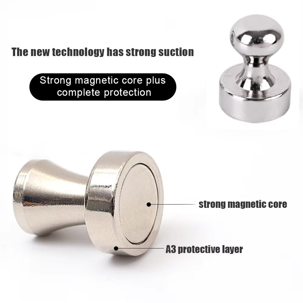 Multifunctional Metal Strong Magnetic Pushpins Magnets Whiteboard Fridge Thumbtack Magnet Push Pins for Office School Home