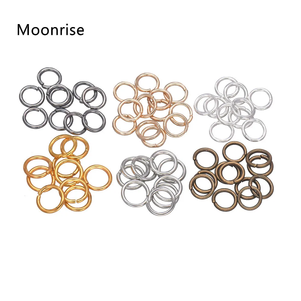 100–200 Stück 4 mm, 5 mm, 6 mm, 7 mm, 8 mm, 10 mm, 12 mm, offene Biegeringe für Schmuckverbinder, Kettenglieder