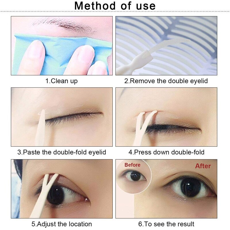 240PC 더블 폴드 눈꺼풀 테이프 스티커 레이스 자연 클리어 베이지 스트라이프 자체 접착 자연 눈 메이크업 도구 새로운