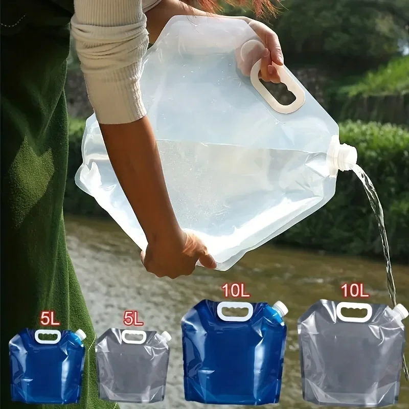 ภาชนะใส่น้ำแบบพับได้10L ถุงเหยือกเก็บน้ำสำหรับกลางแจ้งเดินป่าตั้งแคมป์ฉุกเฉิน