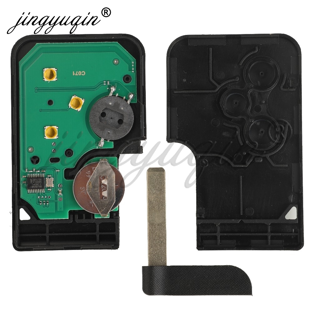 jingyuqin Dla 2003 2004 2005 2006 2007 2008 Renault Megane II Scenic II Grand PCF7947A 433Mhz ID46 Chip Remote Car Key Card