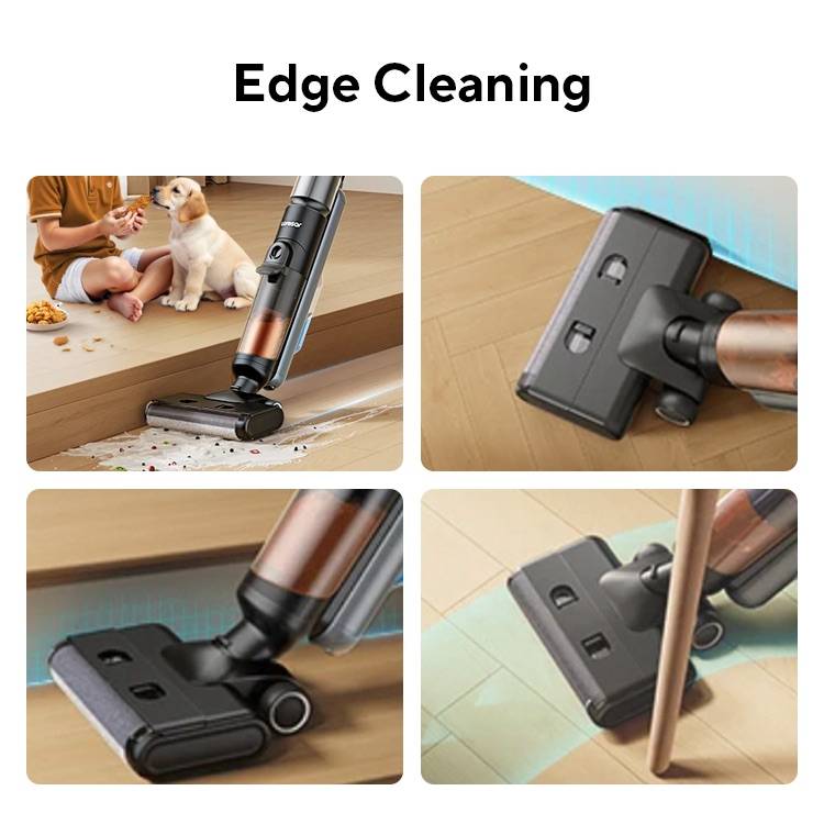 Laresar M3 Cordless Wet Dry Vacuum Cleaner Mop, Edge Cleaning 55min Auto Suction Floor Washer Self-Cleaning Smart Home Appliance
