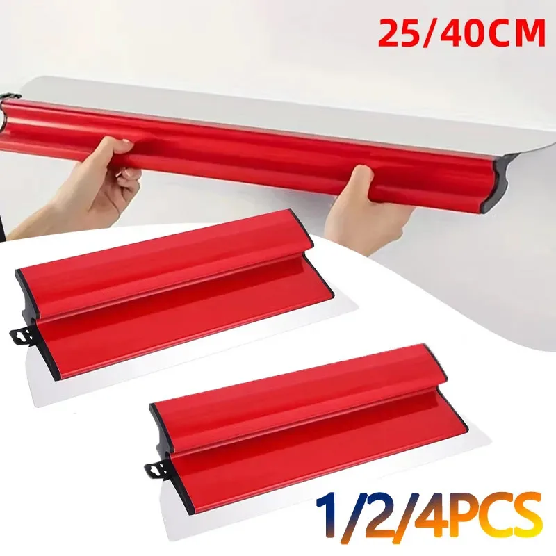 1-2 SZT. 25cm/40cm Skrobak ze Stali Nierdzewnej do Szpachlowania Ścian Narzędzie do Poziomowania Szpachelka do Szpachli Kielnia do Wykańczania Ścian Akcesoria Domowe