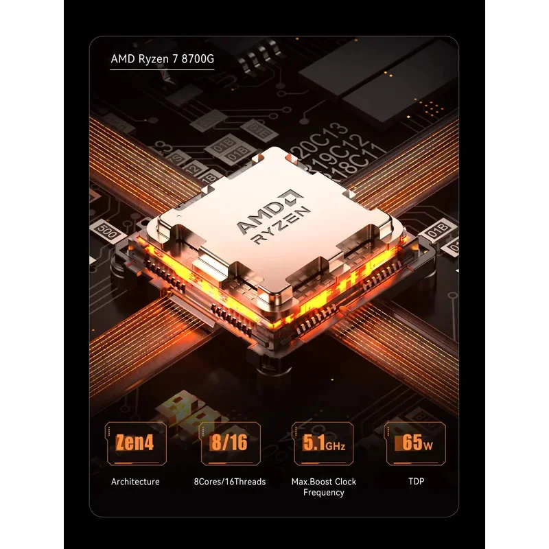 MINISFORUM MS-A1 Mini PC Barebones AMD AM5 ซ็อกเก็ต USB4.0 ไม่มี CPU/RAM/SSD/OS OCulink Tri-Display Gaming มินิเดสก์ท็อปคอมพิวเตอร์