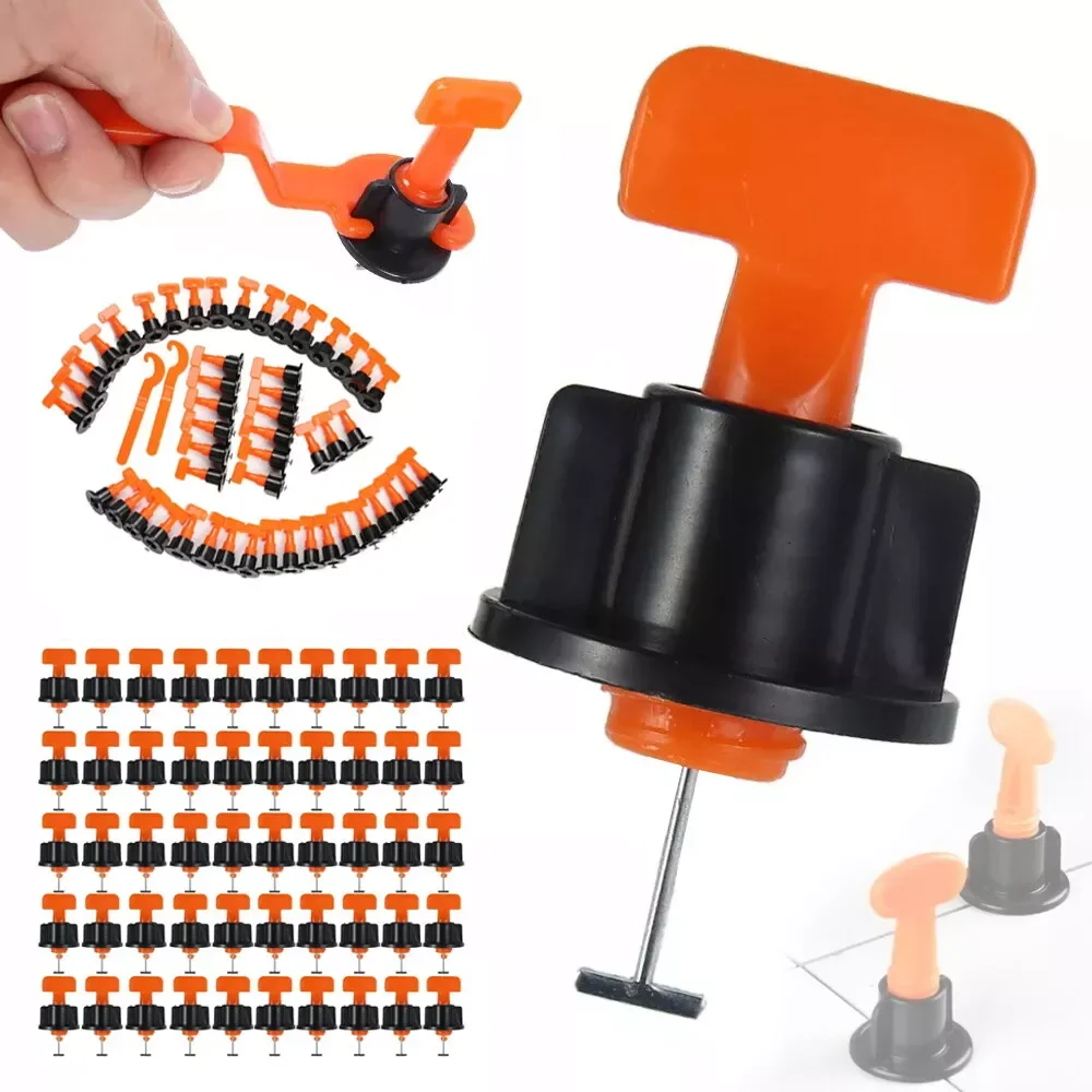 [STOCK UE] 200pc Livellatore per piastrelle Sistema di livellamento per piastrelle per pavimenti Clip Distanziatori Kit livellatore in ceramica porcellanata per la posa della parete