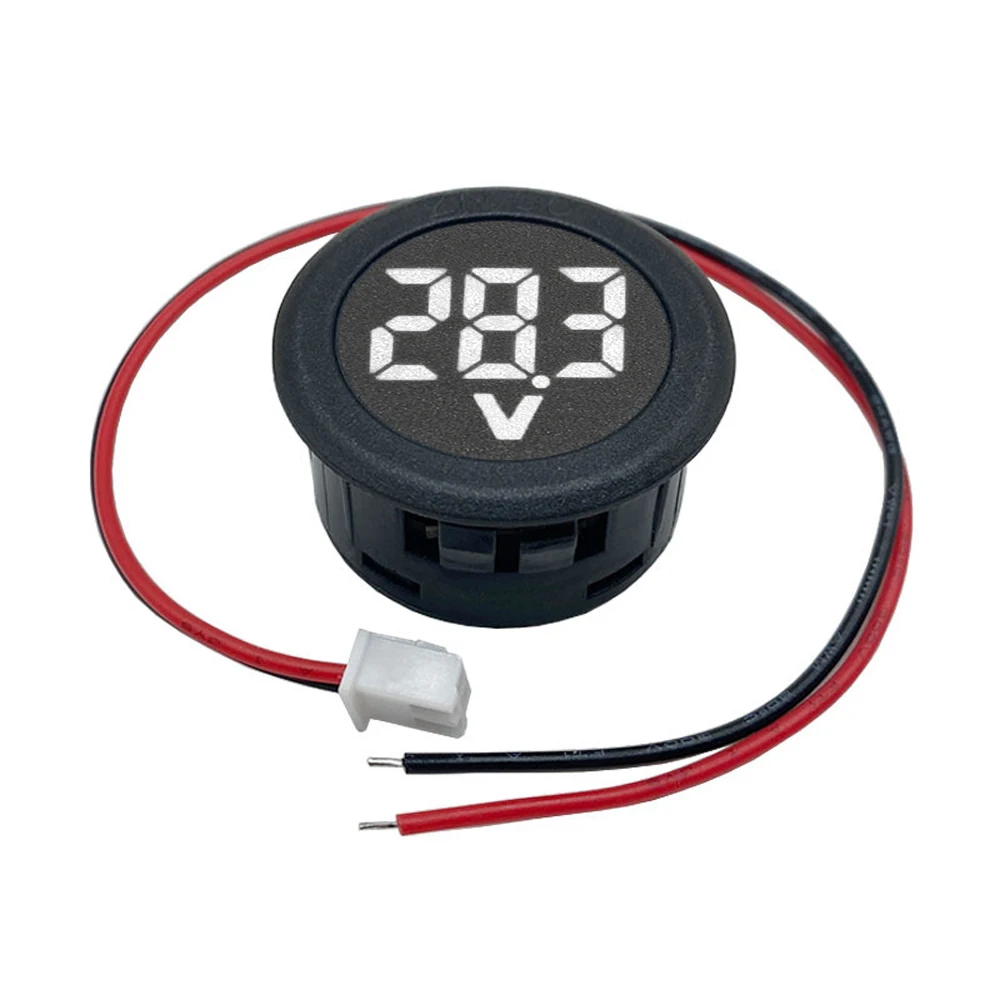 New DC 4-100V LED Digital Display Circular Two-wire Voltmeter DC Digital Voltmeter Head Display Reverse Connection Protection
