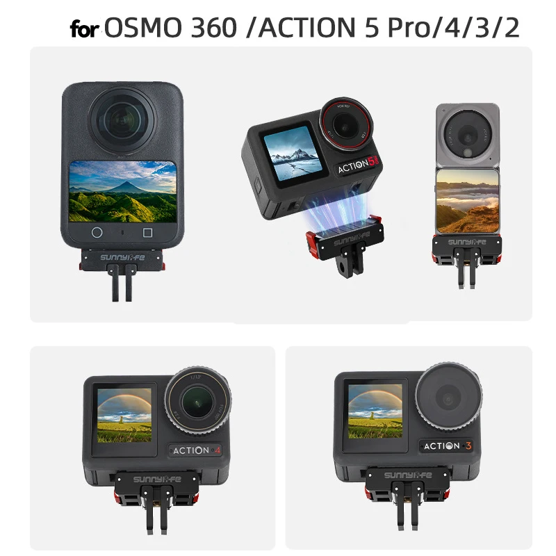 Magnetischer Adapter für DJI Osmo Action 5 Pro OSMO 360, faltbare Schnellwechselplatte für DJI Action 3 4 Kamera-Erweiterungszubehör