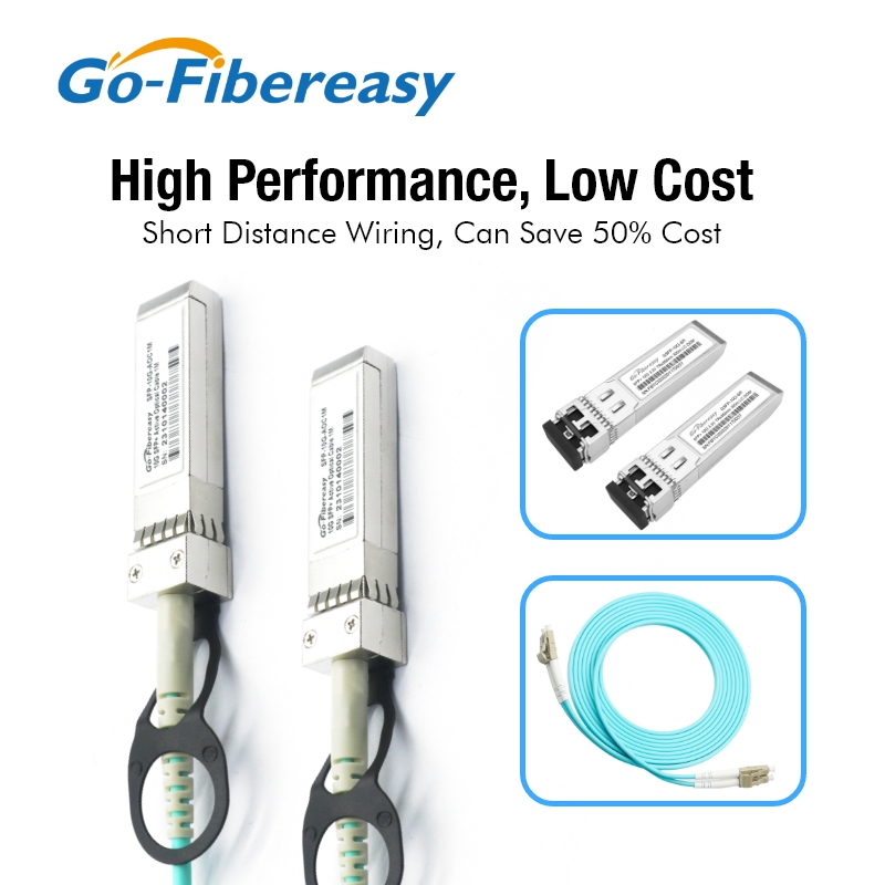 Cable SFP 10Gb AOC 1m,2m ~ 100m SFP+ a SFP+ Cables ópticos activos para MikroTik, Ubiquiti, Dell, Netgear, HW....Interruptor/Equipo de fibra