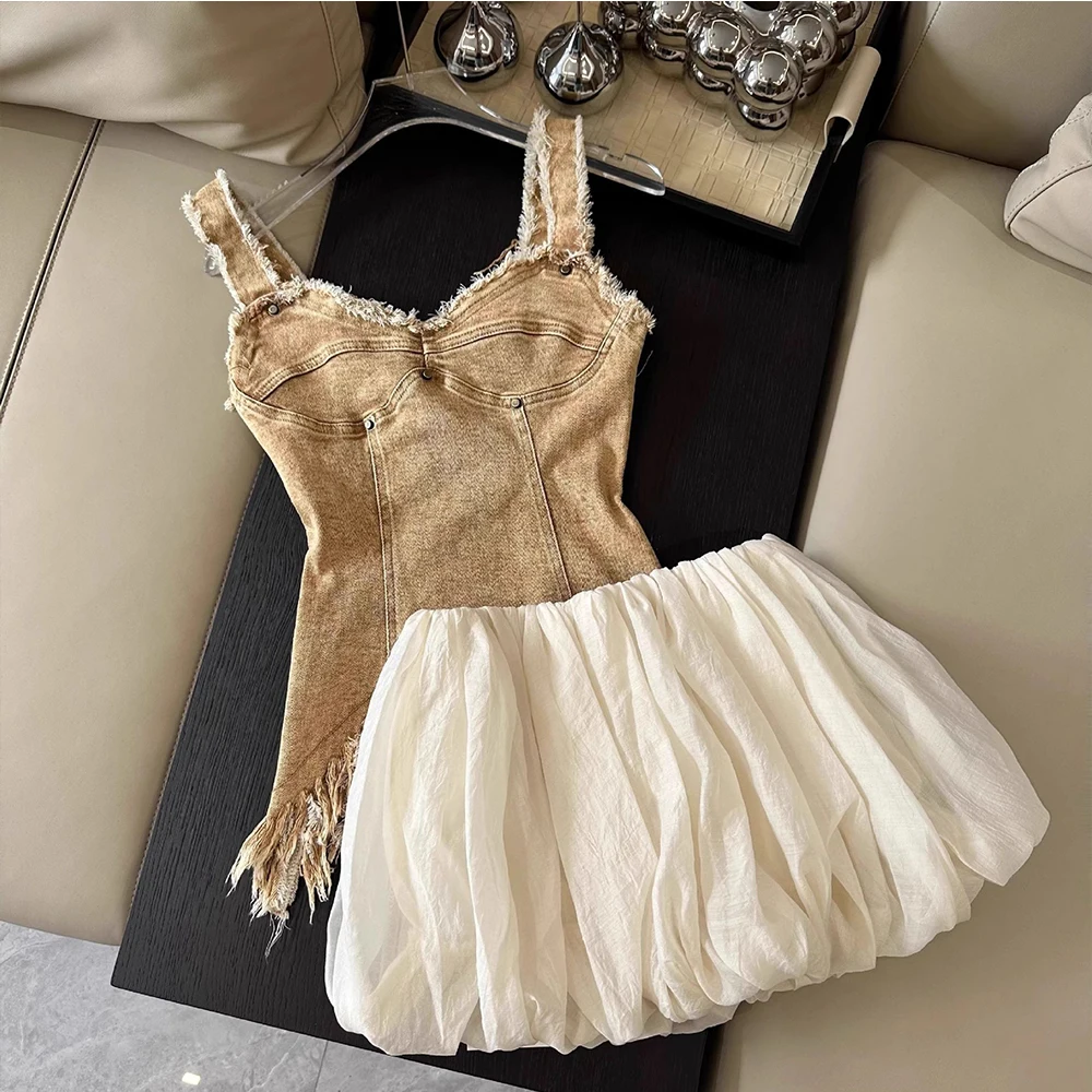 Women Bubble Mini Skirt Summer Balloon Skirt Vintage Hottie High Waist Puffy Short Skirt for Vacation Streetwear Aesthetic Cloth