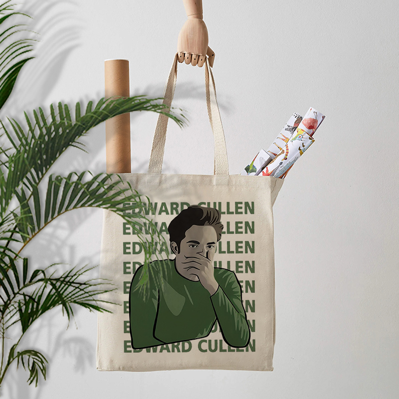 Crepúsculo película mercancía patrón bolso de mano amantes de la película vampiro regalo tenedores Washington regalo Edward Cullen regalo bolsas de compras