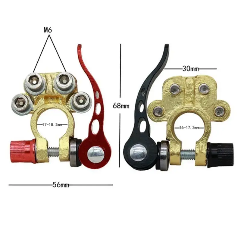 1 paio di terminali della batteria per auto connettore del cavo per auto connettori di intercettazione del cavo automatico a disconnessione rapida per accessori auto per auto