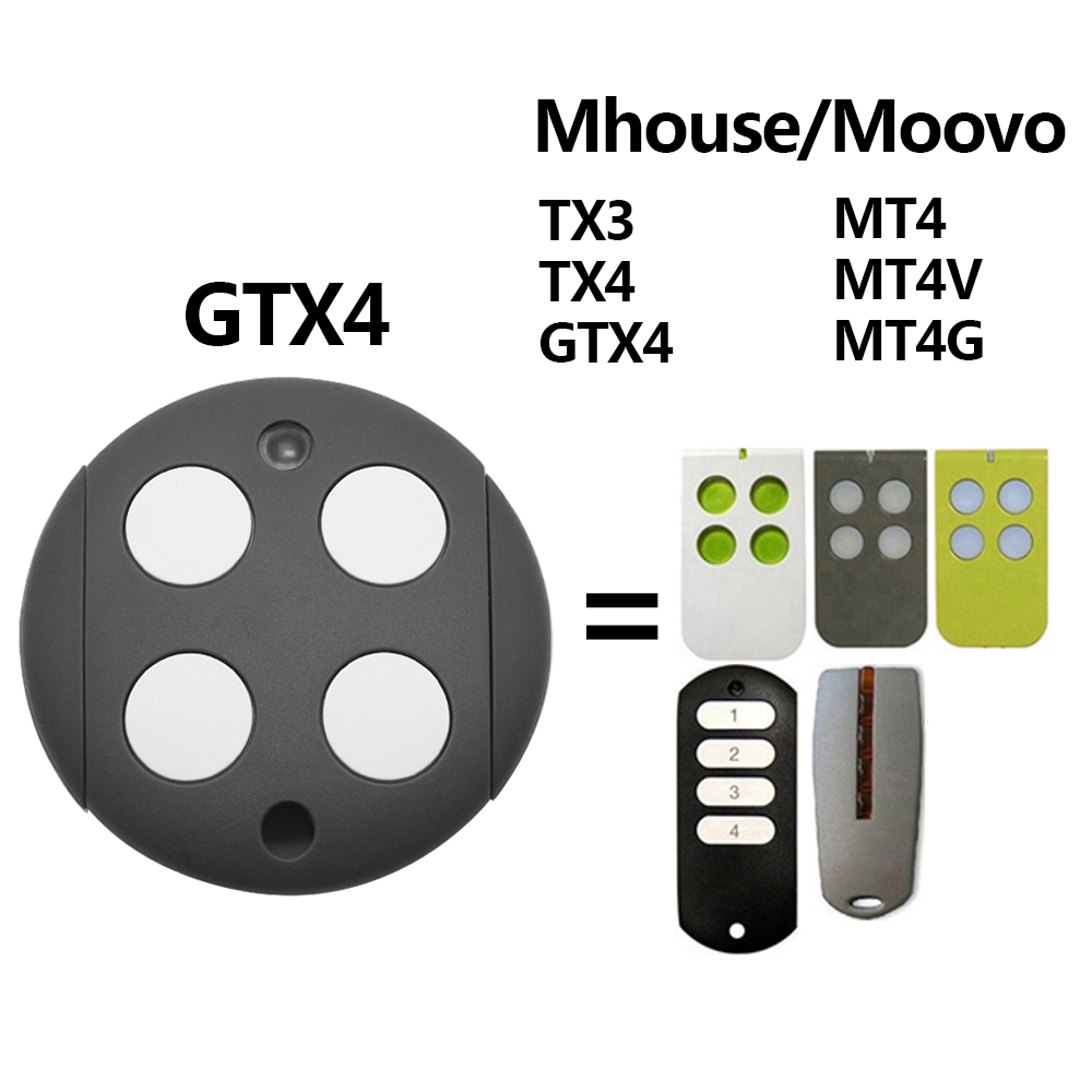 Mhouse MyHouse Garage Telecomando TX4 TX3 GTX4 Controllo cancello Trasmettitore Rolling Code 433 MHz