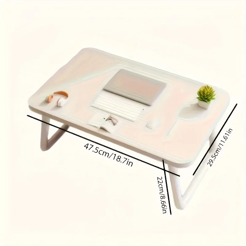 Multifunctional Folding Desk for Bed and Sofa, Portable Lap Study and Laptop Table with Stabilizing Legs, Versatile Workstation