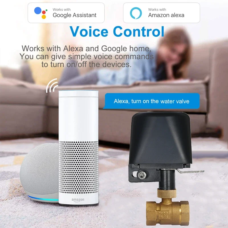 Tuya WiFi inteligente válvula de agua Zigbee válvula de retención de parada de agua de Gas DN15/DN20/DN25 temporizador de Control inalámbrico funciona con Alexa Google home