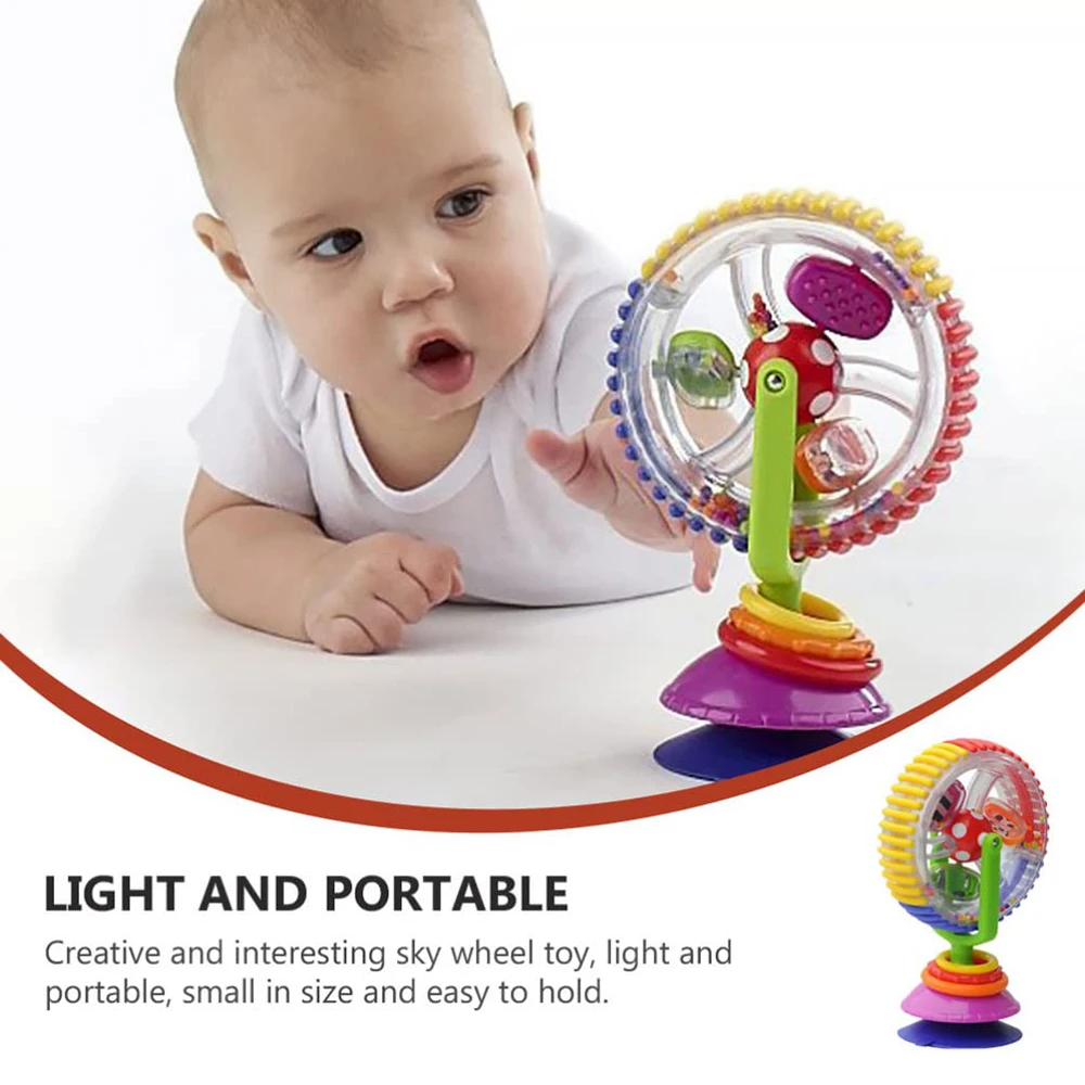 เด็กหมุน Ferris ล้อ Rattle พร้อมถ้วยดูด Early Development Rattle ของเล่นตลก Feeding ของเล่นสําหรับทารกและเด็กวัยหัดเดิน