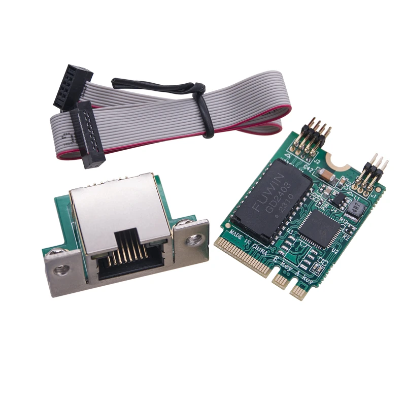Сетевой адаптер 2,5 ГБ M.2 A+E/Mini PCIE к RJ45, COM-порт RTL8125BG, чип 2,5G/1G/100 Мбит/с Gigabit Ethernet LAN-карта для настольных ПК