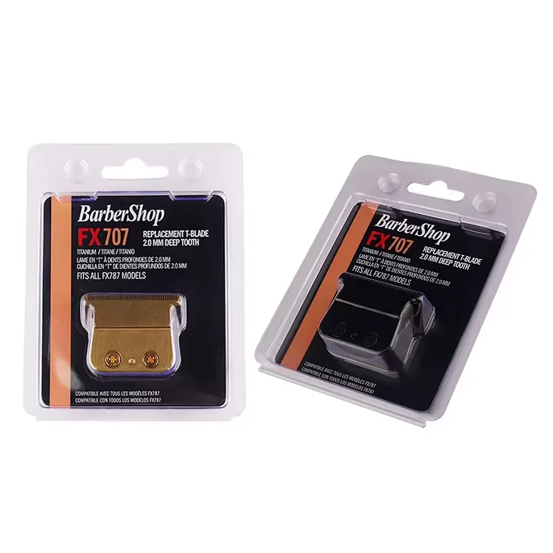 Cuchilla de repuesto para barbería profesional, hoja en T de Metel dorado, FX707, FX787, FX726, FX787Z