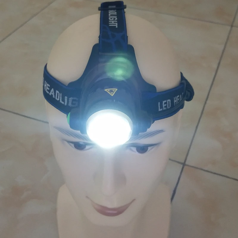 Linterna de cabeza con Sensor, 2 bombillas Led XM-L2 U3 T6, linterna frontal, resistente al agua, recargable por Usb, batería 18650
