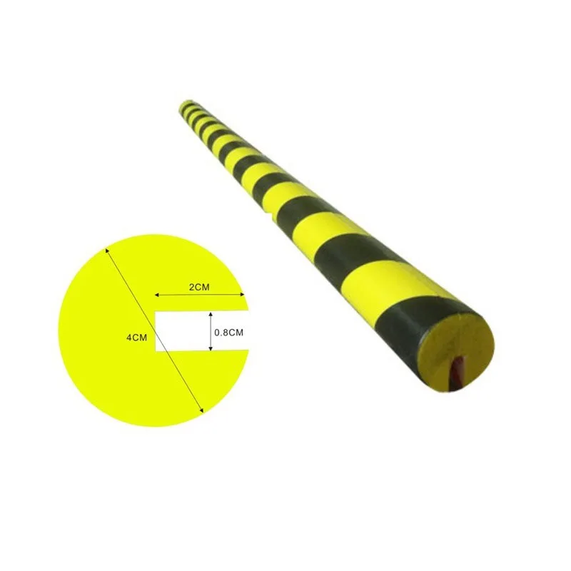 KOOJN PU Foam nero giallo avvertimento poliuretano striscia protettiva autoadesiva parcheggio striscia Anti-collisione angolo domestico