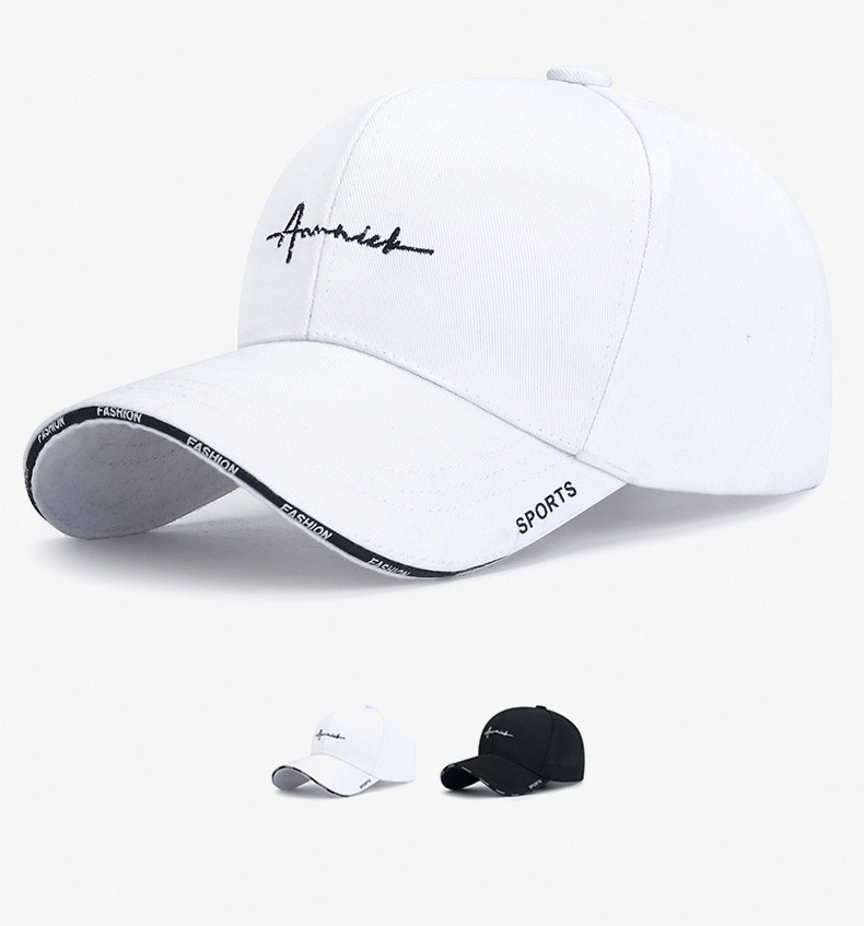 Hat Women's Korean Version Letter Embroidery Cap Baseball Cap Internet Celebrity Sports Breathable Hat Sun Hat