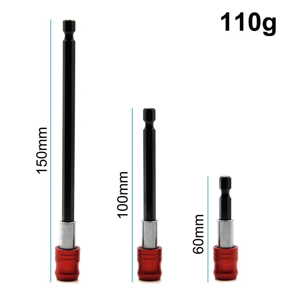 หกเหลี่ยมสีแดงสามชิ้นชุด QUICK RELEASE Self-locking EXTENSION Rod 60/100/150 มม.ไขควงหัว EXTENSION Rod