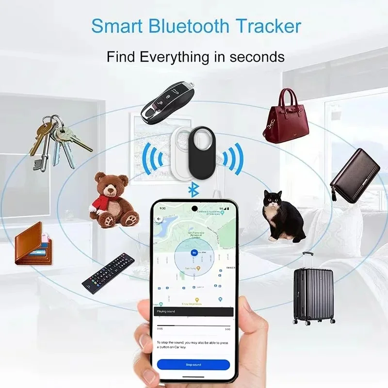 GPS Tracker for Android Devices Locator Work With Google's Find Hub App Pet Smart Tag for Samsung Pixel Cellphones Key Finder