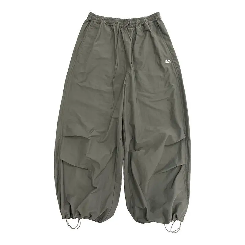 Deeptown Y2k Harajuku Vintage Parachute Pants Women Oversize Baggy Hippie Streetwear Pleated Joggers Trousers Kpop 90s Aesthetic