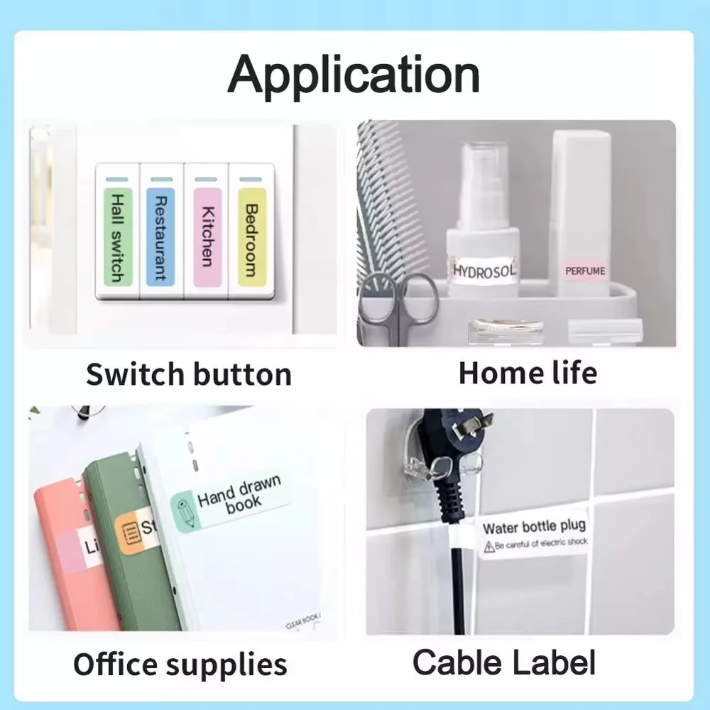 NIIMBOT D110 Mini แบบพกพาเครื่องพิมพ์ความร้อนป้ายสติกเกอร์สี Self-กาวป้ายน้ําและน้ํามันเครื่องเขียนสติกเกอร์