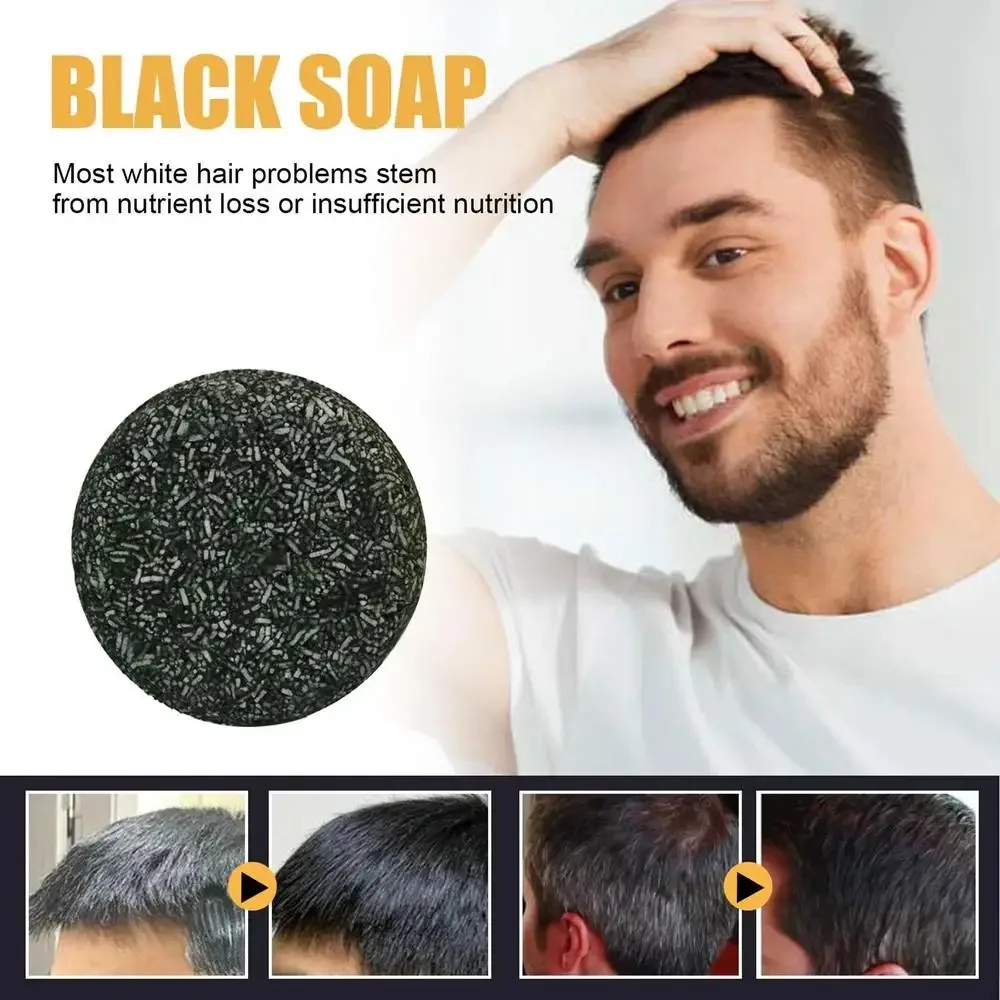 Haarshampoo Zeep Polygonum Multiflorum Zwarte Zeep Wit Haar Reparatie Zeep Haarverzorging Set Voedende Anti Roos Haarverf Zeep