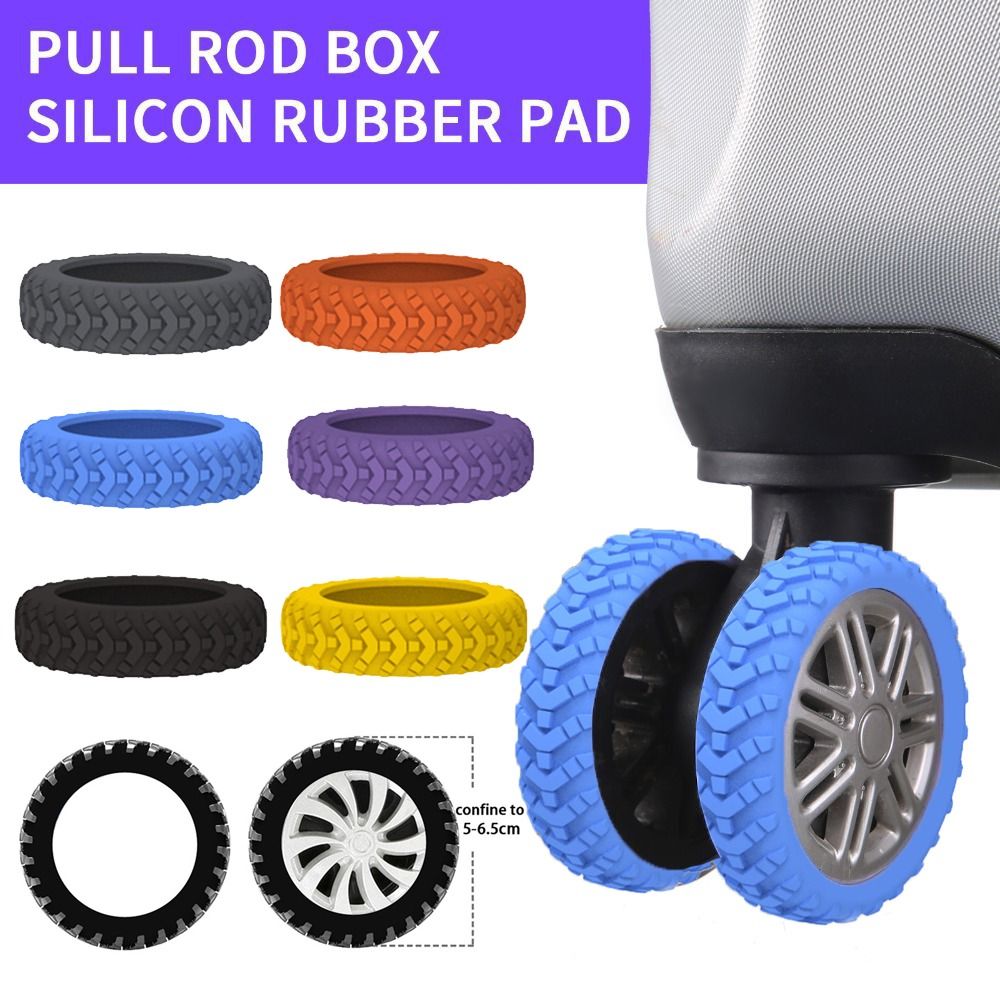 8 Teile/satz Koffer Räder Schutz Abdeckung mit Silent Sound Silikon Trolley Box Rollen Abdeckung Reise Gepäck Caster Schuhe