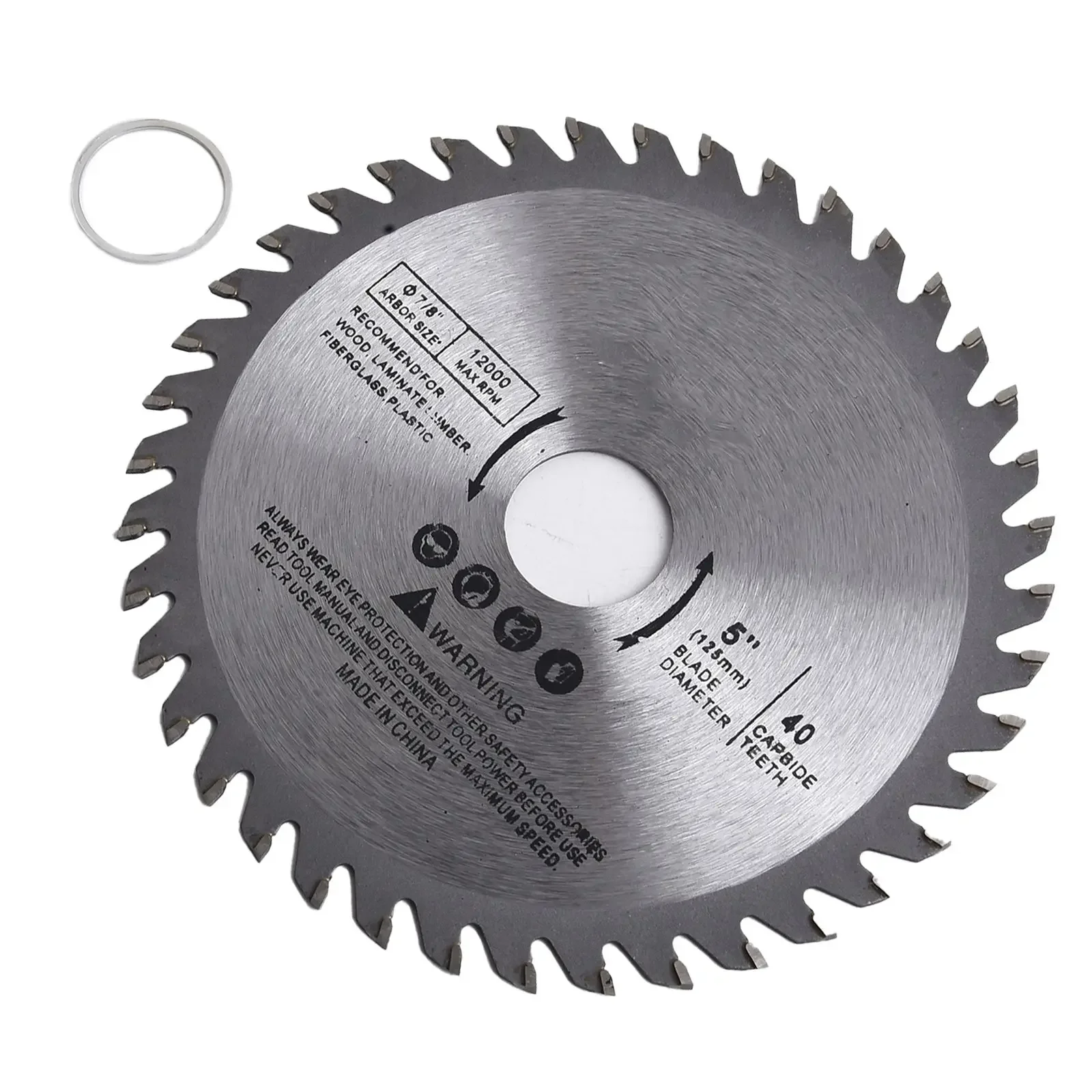 5 polegada 125mm disco de corte mini lâmina serra circular para madeira plástico metal rotativa ferramentas corte 40 dentes