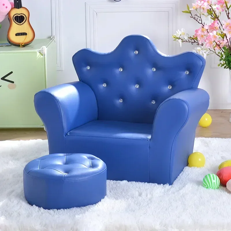 Proveedor de alta calidad de muebles para niños, sofás, estilo coreano, corona, hebilla, combinación de sofá, taburete de moda