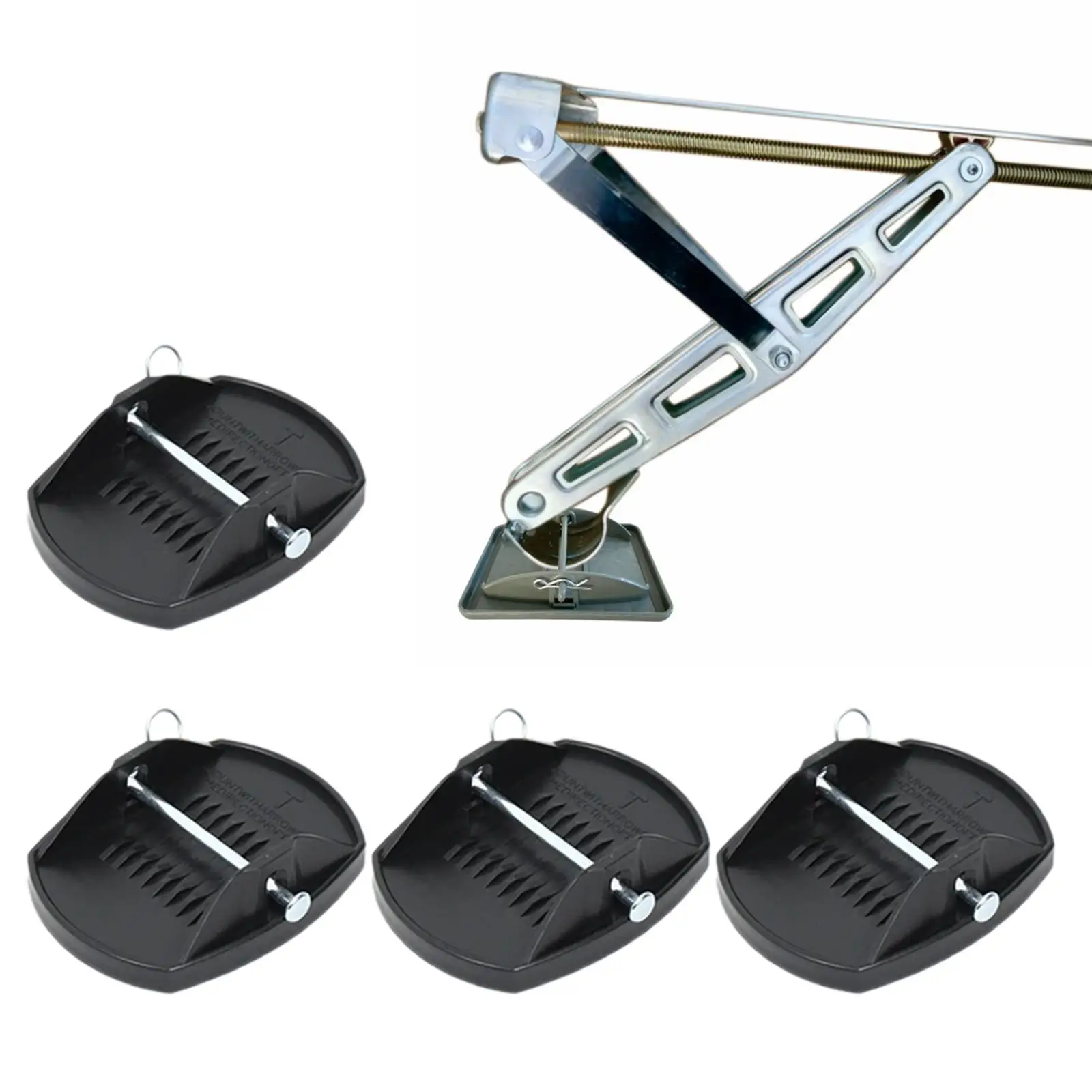 Coussinets de cric de remorque génériques pour camping-car, Installation facile, niveleur, Support de pied de roue, adaptateur universel de Support de pied de roue, 4 pièces